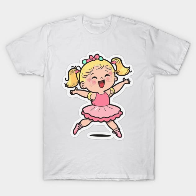 Ballet Dancer T-Shirt by Scribbl